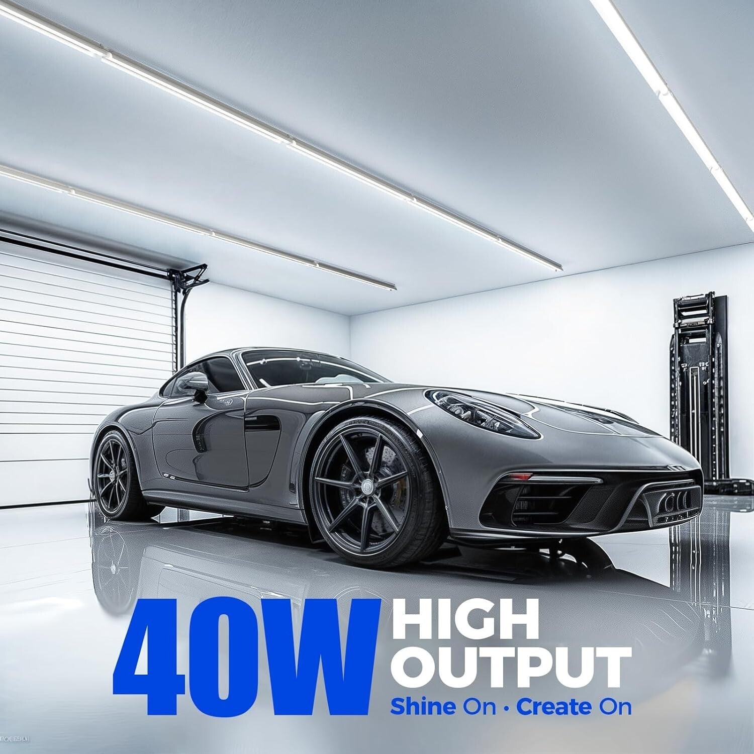 Ultra Bright Linked 4FT LED Ceiling Lights - 40W, Ideal for Workspaces, 10 Pack