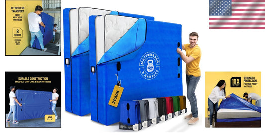 Premium Mattress Storage Bags for King Size - Extra Protection with 8 Handles