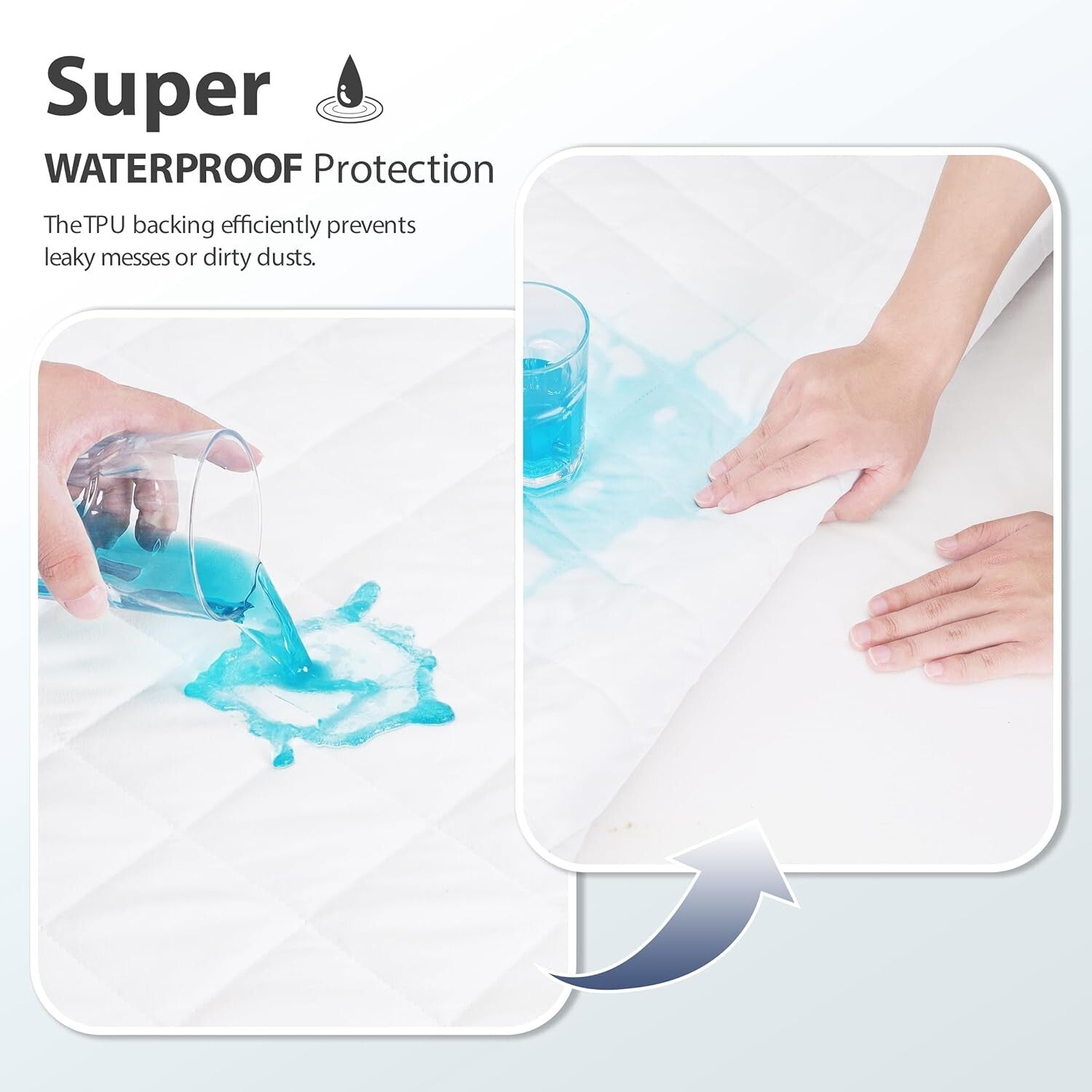 2-Pack Twin XL Quilted Waterproof Mattress Protector - Soft & Breathable