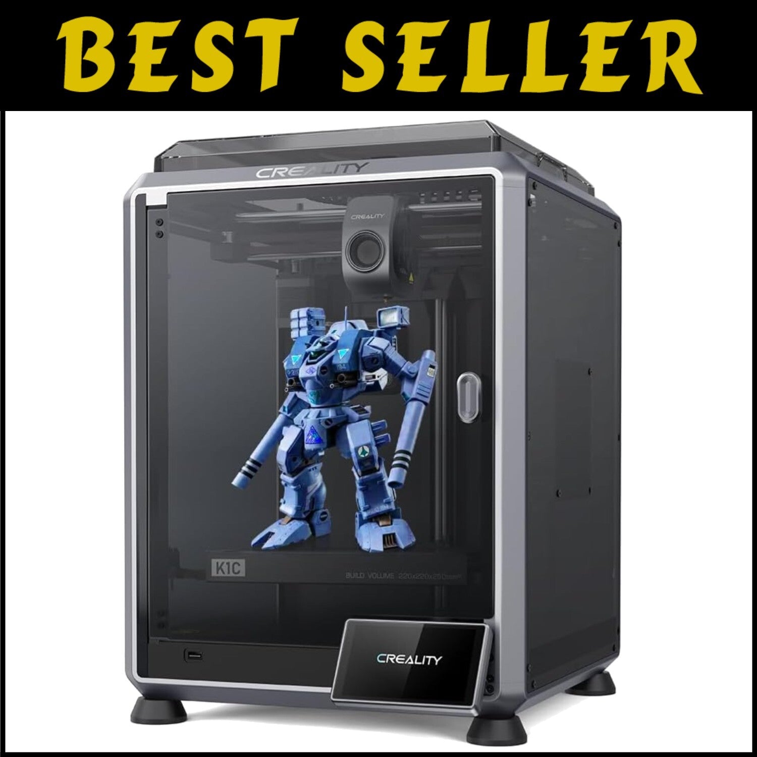 2024 Creality 3D Printer - Fast 600mm/s with Auto Leveling & Clog-Free Extruder