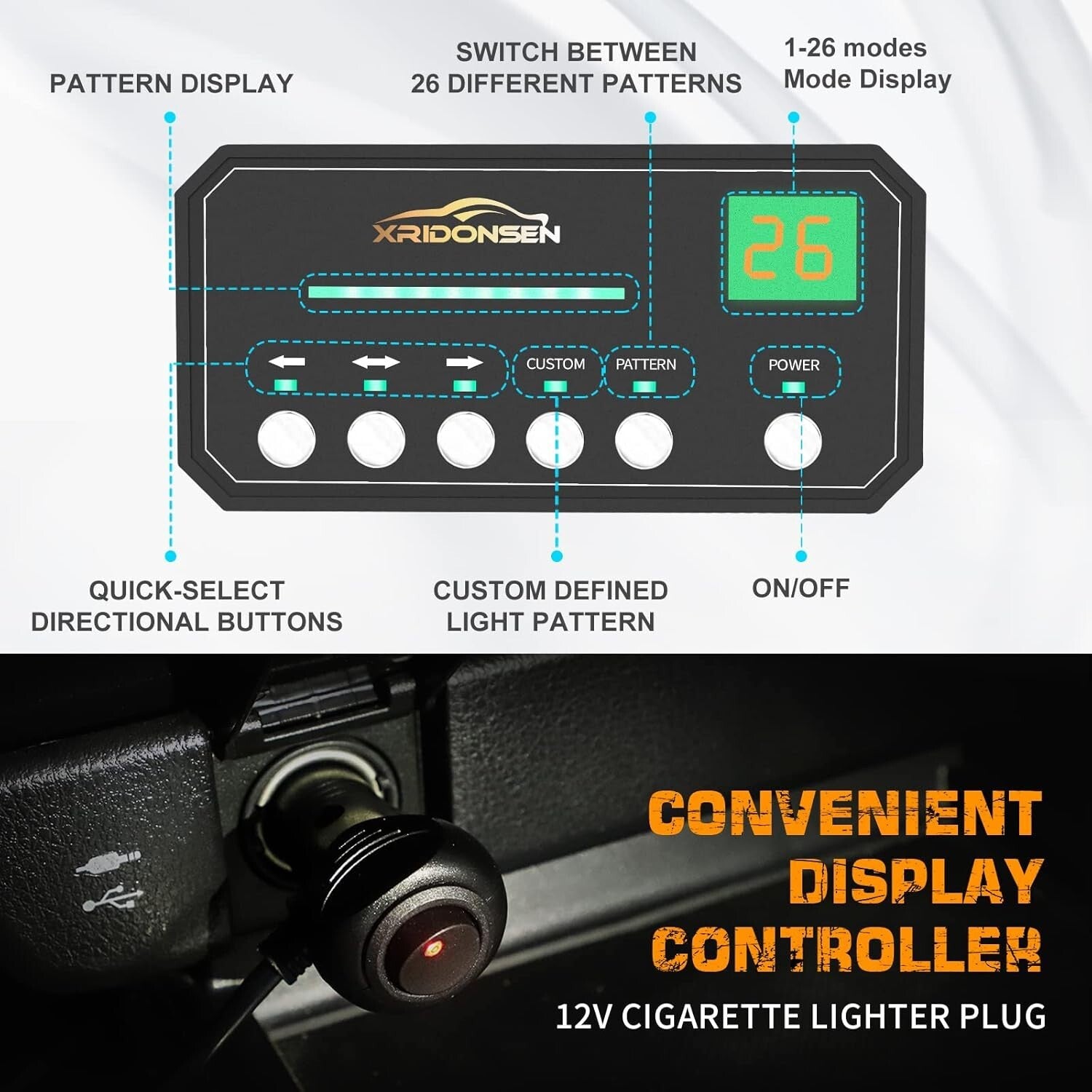 Universal Fit Emergency Strobe Lights – 32 Bright LEDs with Control for Trucks