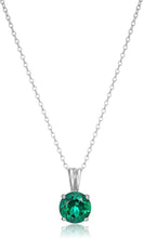 Load image into Gallery viewer, Stylish Created Emerald Birthstone Pendant Necklace 18" - Perfect Gift Idea
