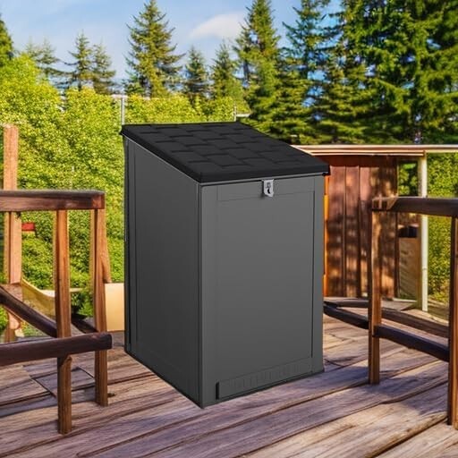 Impact-Resistant Outdoor Storage Box with Hinged Lid - Ideal For Deliveries