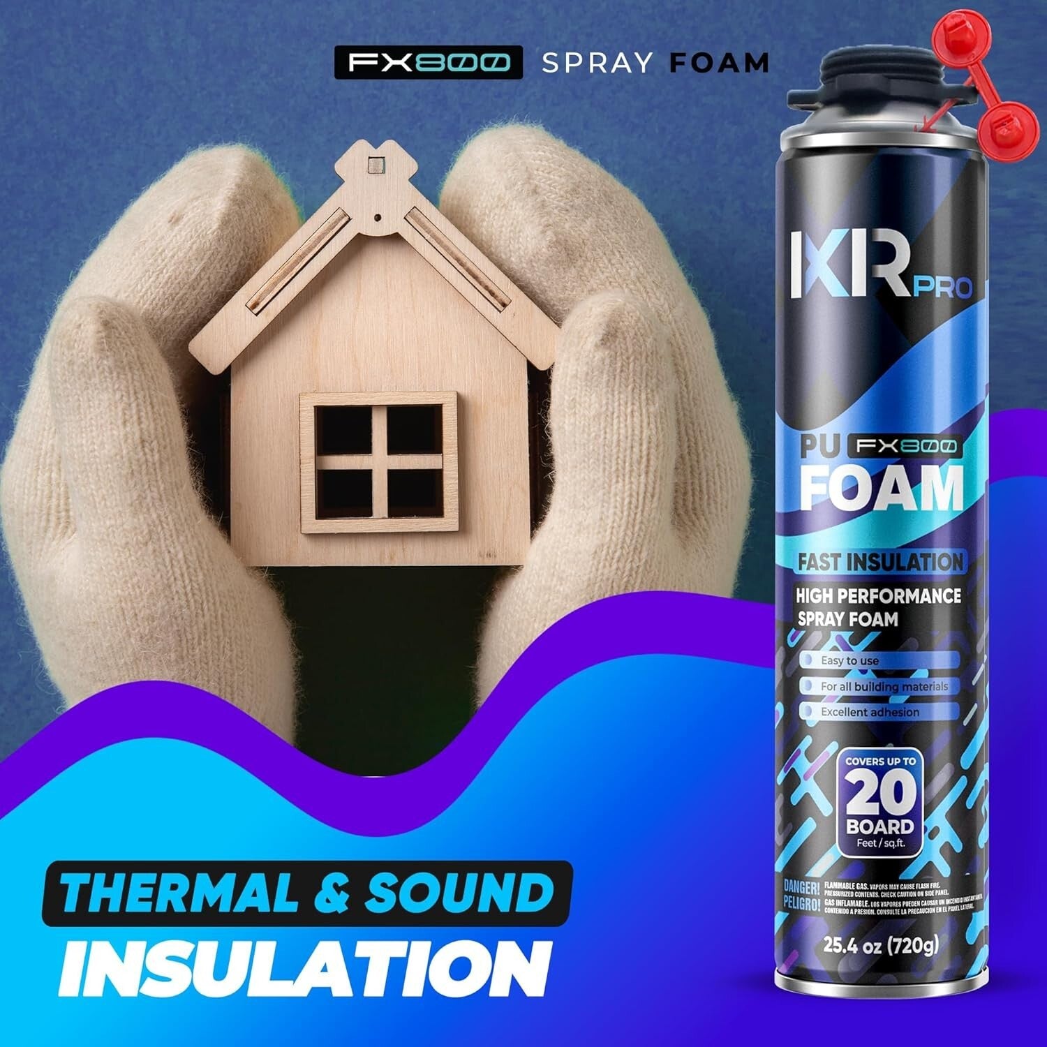 Expanding Foam Insulation Sealant - 18 Pack High-Density for Soundproofing