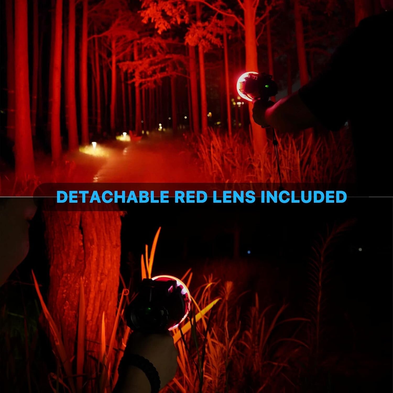 Portable 10000 Lumen LED Spotlight with EVA Case - Ideal for Fishing & Hiking