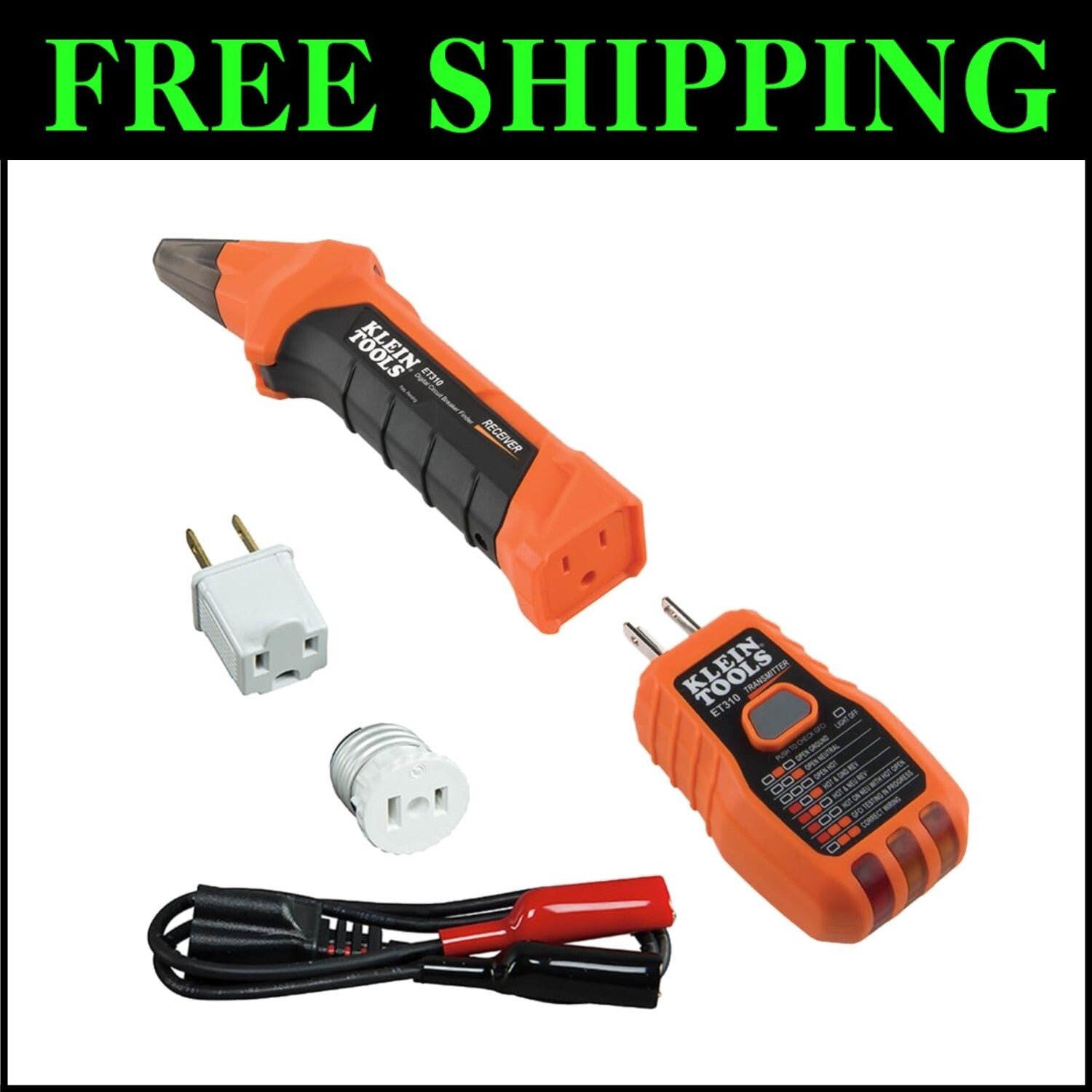 Hand-Powered Circuit Breaker Finder and GFCI Tester – Versatile 2-Piece Tool Kit