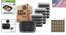 Load image into Gallery viewer, Healthy Meal Prep Made Easy: 150 BPA-Free 16oz Bento Box Containers for Lunches