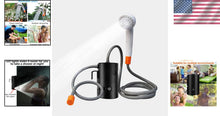 Load image into Gallery viewer, Waterproof Camping Shower with 2 Flow Rates &amp; Built-in LEDs - Lightweight Design