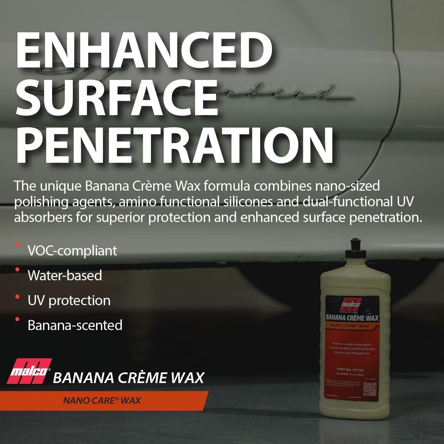 Nano Care Banana Creme Wax - Deep Gloss & UV Protection for Automotive & Marine