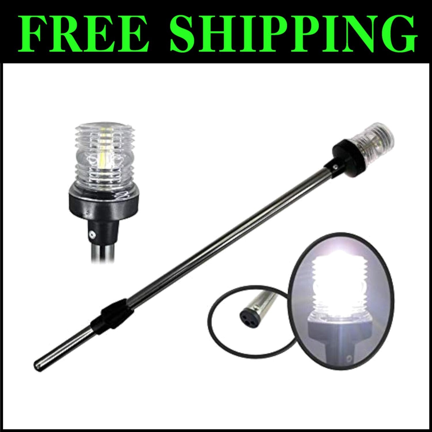 Durable Waterproof 12V Marine Navigation Light - Perfect for Yachts and Pontoons