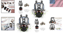 Load image into Gallery viewer, Comfort-Fit Full Face Gas Mask with 4 High-Efficiency Activated Carbon Filters