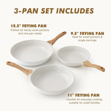 Load image into Gallery viewer, Lightweight Non-Toxic Frying Pans with Easy Clean Ceramic Coating - 3-Piece Set