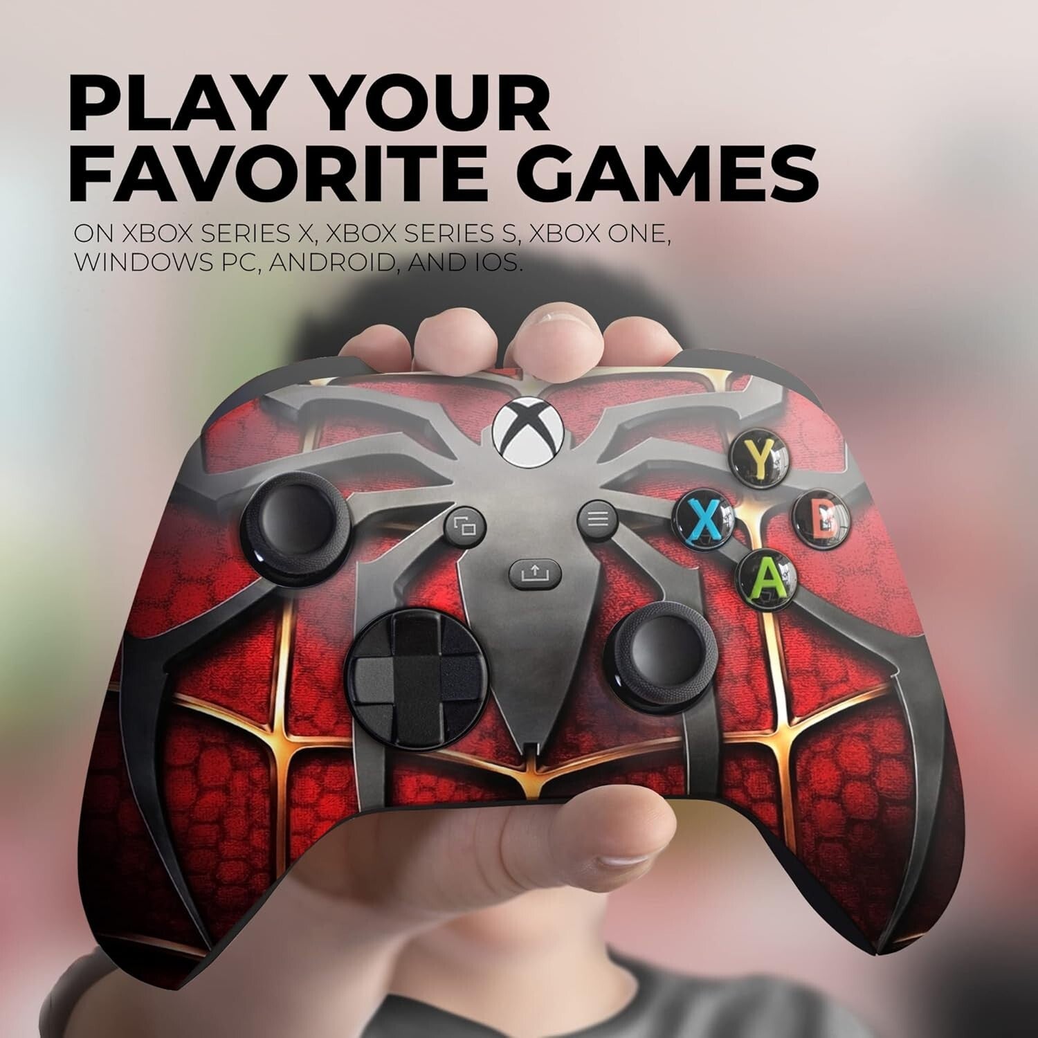 Personalized Spider-Man Red Wireless Xbox Series X Controller - Hydro-Dip Art