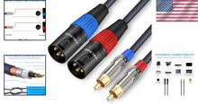 Load image into Gallery viewer, Premium 4N OFC Dual RCA to XLR Cable - Unmatched Sound Quality &amp; Durability