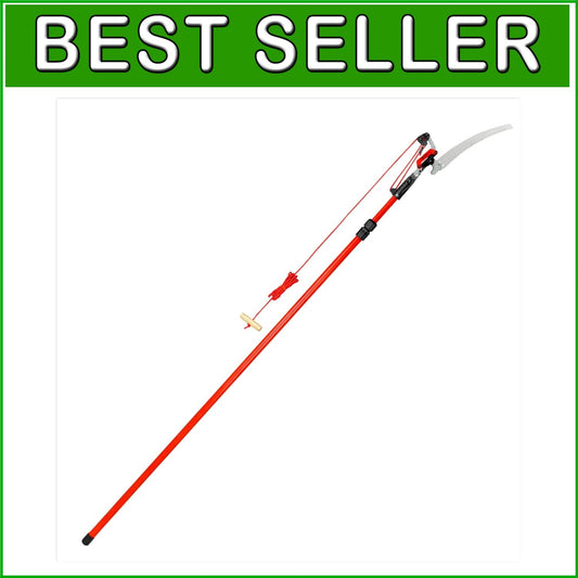DualLink 10ft Extendable Tree Saw & Pruner - Lightweight & Powerful Red Tool