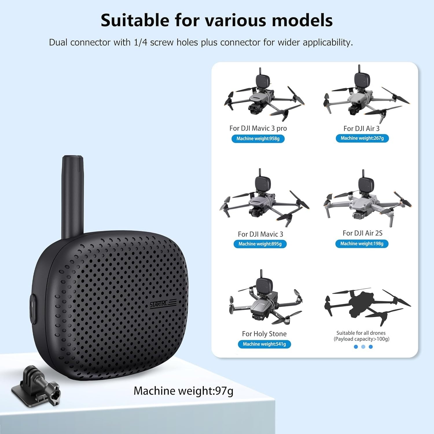 Durable Drone Speaker with 120 Decibel Output - Perfect for Emergency Alerts