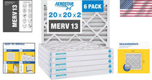 Load image into Gallery viewer, High-Efficiency 20x20x2 MERV 13 Air Filters - 6 Pack for Clean Air at Home