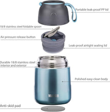 Load image into Gallery viewer, 2-Pack Vacuum Insulated Soup Jars - Leak-Proof Food Thermos for On-the-Go Dining