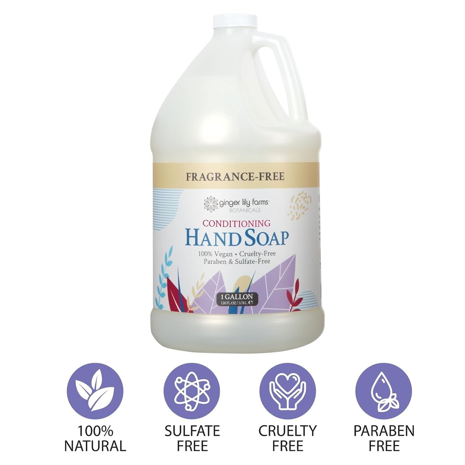 Sulfate-Free Herbal Liquid Soap Refill - 128 oz for Homes and Wellness Spaces