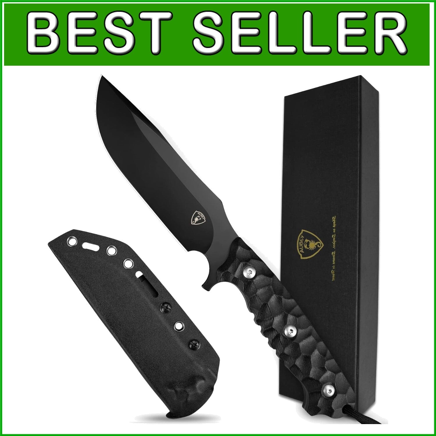G10 Fixed Blade Survival Knife - 10.6" D2 Blade for Camping & Hunting Adventures
