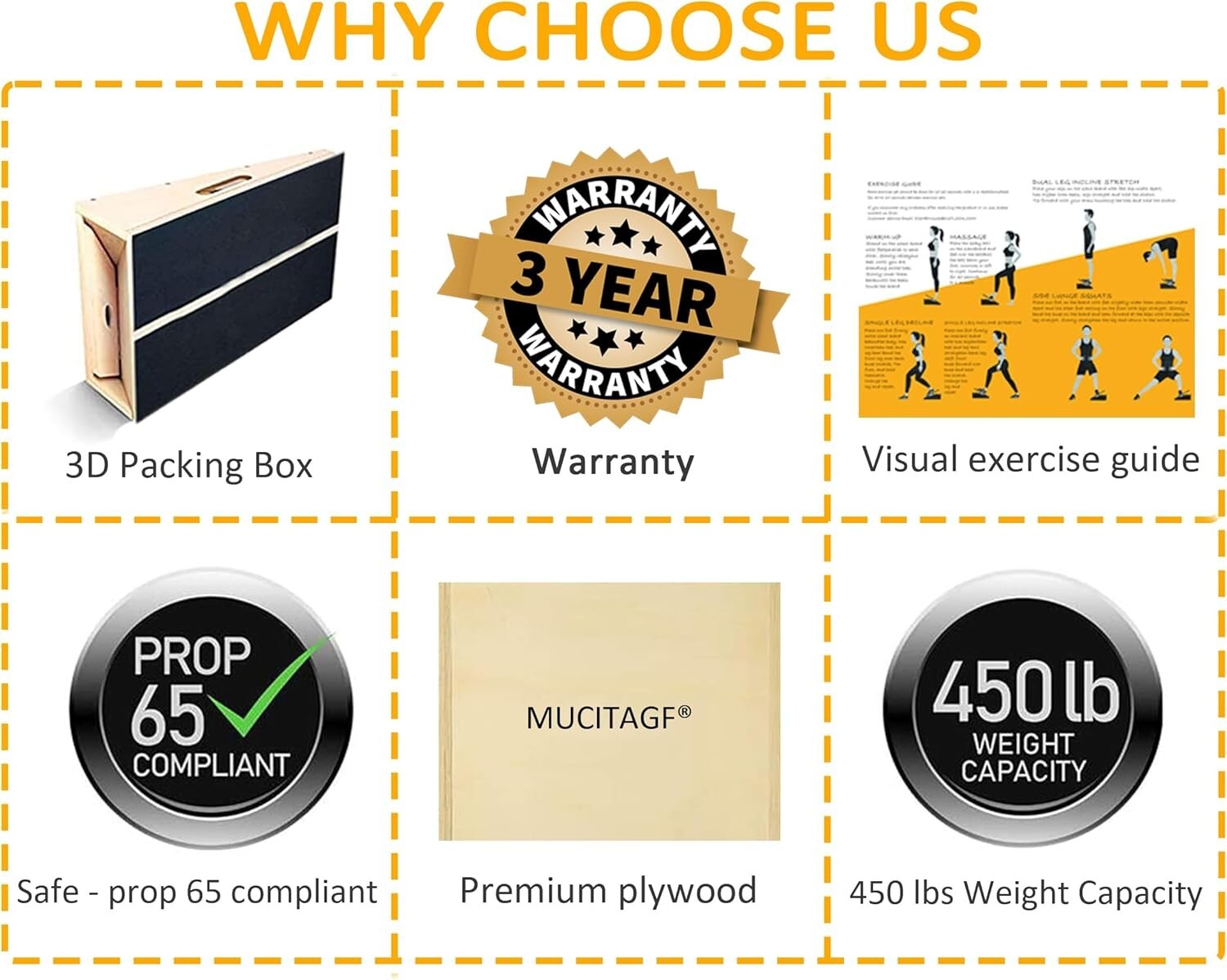 Premium Wood Slant Board - Adjustable Calf Stretcher for All Fitness Levels