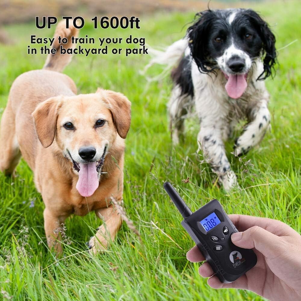 Lightweight Waterproof Dog Collar with 10 Vibration Levels for 2 Dogs Training