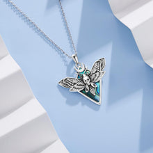 Load image into Gallery viewer, Ethereal Gothic Skull Moth Necklace in Sterling Silver - Unique Jewelry Gift