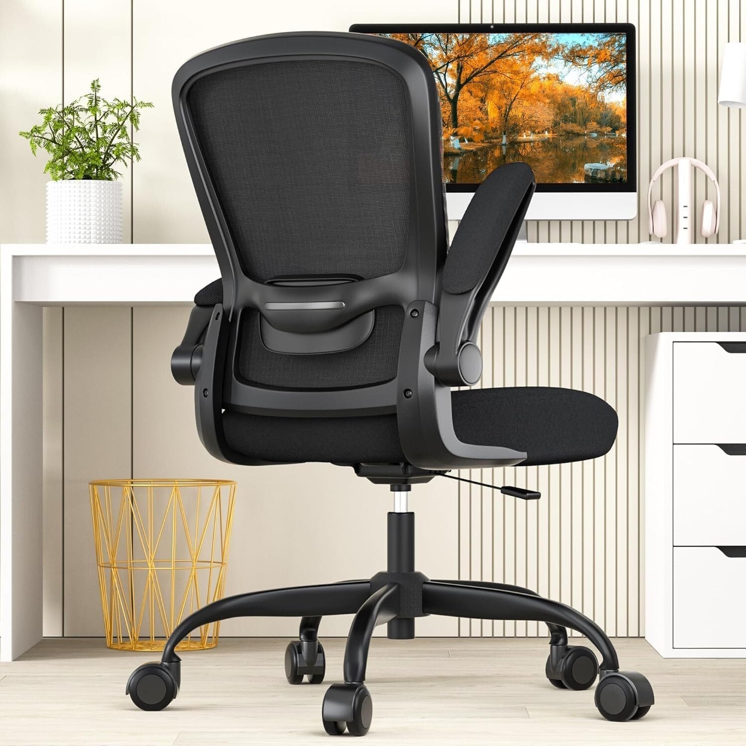 High Back Mesh Computer Chair - Ergonomic Design, Space Saving, BIFMA Certified