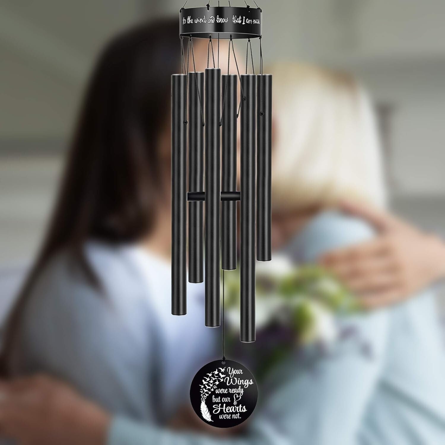Durable 30-Inch Aluminum Wind Chimes - Meaningful Memorial Gift for Moms, Dads