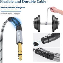 Load image into Gallery viewer, 50FT XLR Female to 1/4 TRS Balanced Cable, 2 Pack for Professional Audio
