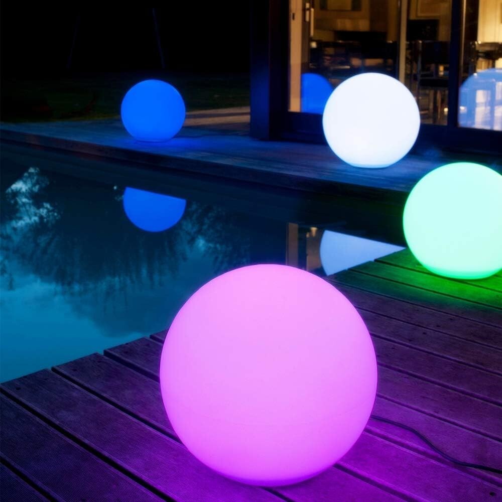 Outdoor Waterproof 20-Inch RGB Glow Ball Light - Remote Control & Dimmable