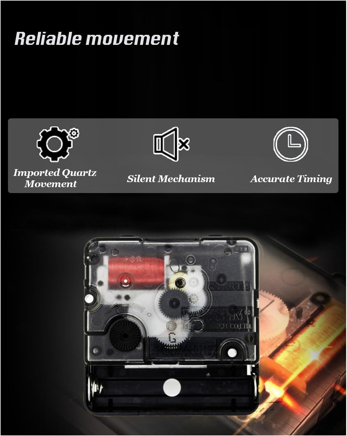 Stylish Brown Wall Clock with Pendulum – Silent, Battery Operated Elegance