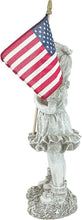 Load image into Gallery viewer, 8" Patriotic Children Statue with USA Flag - Perfect for Memorials &amp; Holidays