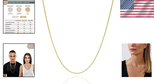 Stylish 14K Solid Yellow Gold Filled Wheat Chain Necklace – Perfect Gift