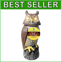 Load image into Gallery viewer, Solar Owl Guardian with Motion Detector &amp; Flashing Eyes - Outdoor Decoration