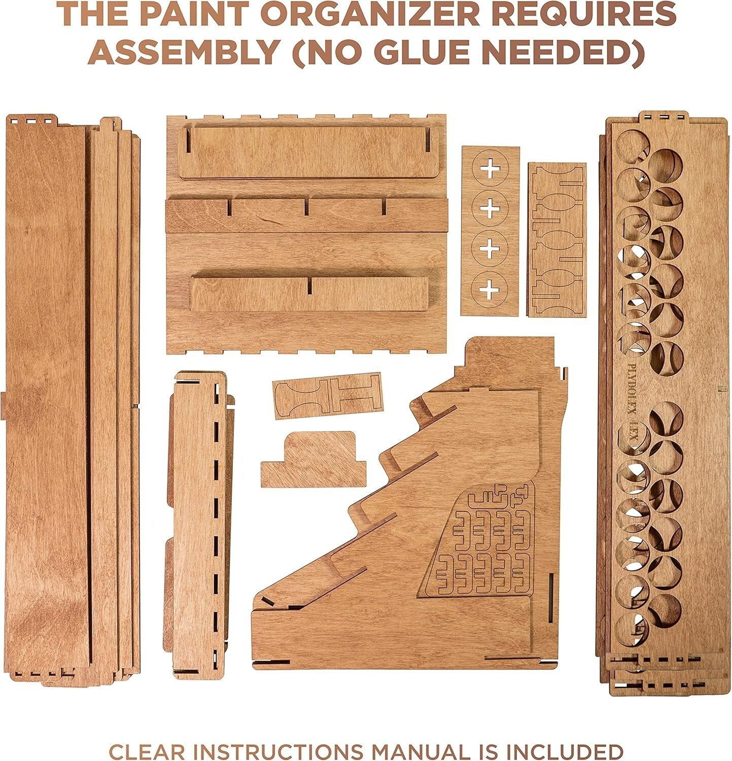 58-Hole Paint Organizer: Removable Shelf & Stands for Miniature Painting