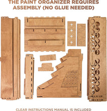 Load image into Gallery viewer, 58-Hole Paint Organizer: Removable Shelf &amp; Stands for Miniature Painting
