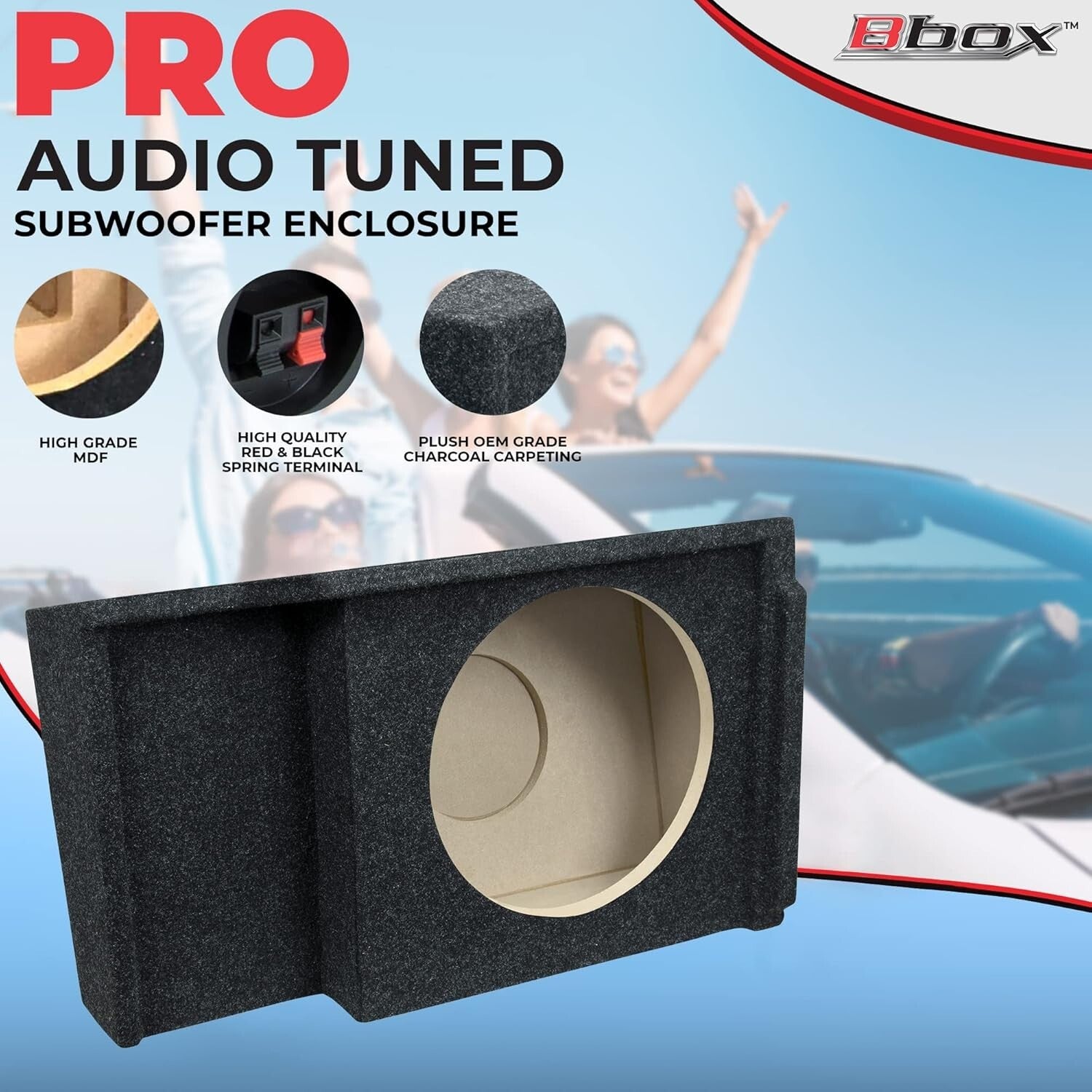 Bbox 12-Inch Sealed Subwoofer Enclosure for 1999-2007 GM Trucks - Premium Bass