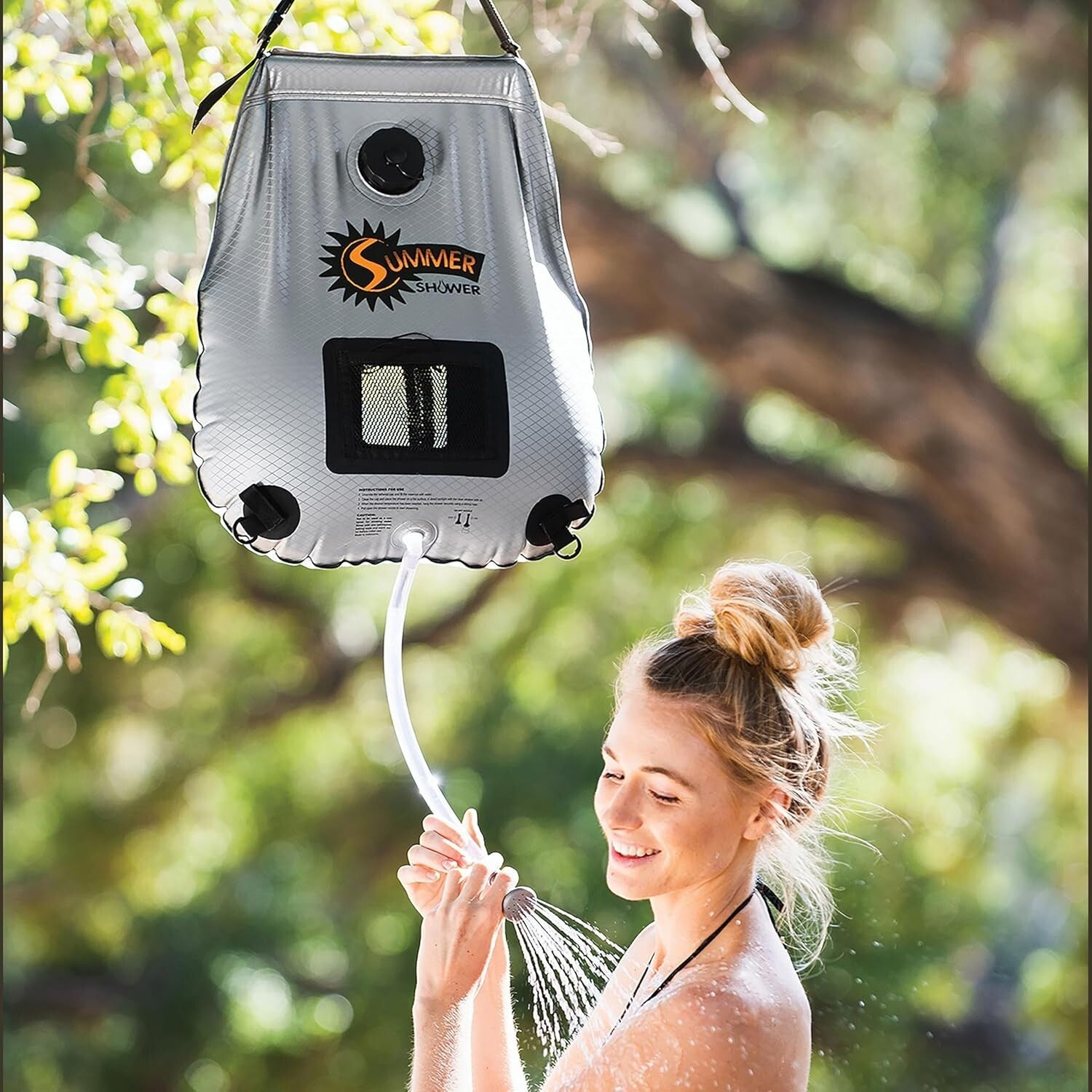 Durable 5-Gallon Solar Shower with Reflective Insulator - Ideal for Outdoor Use