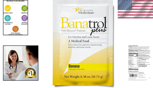 Banatrol Natural Anti-Diarrheal with Prebiotics - IBS Relief & Digestive Support
