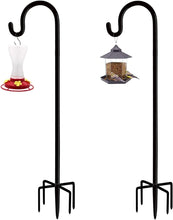 Load image into Gallery viewer, Adjustable Outdoor Shepherd Hook Stand, 5 Prong Base, 76 Inches Tall, 2 Packs