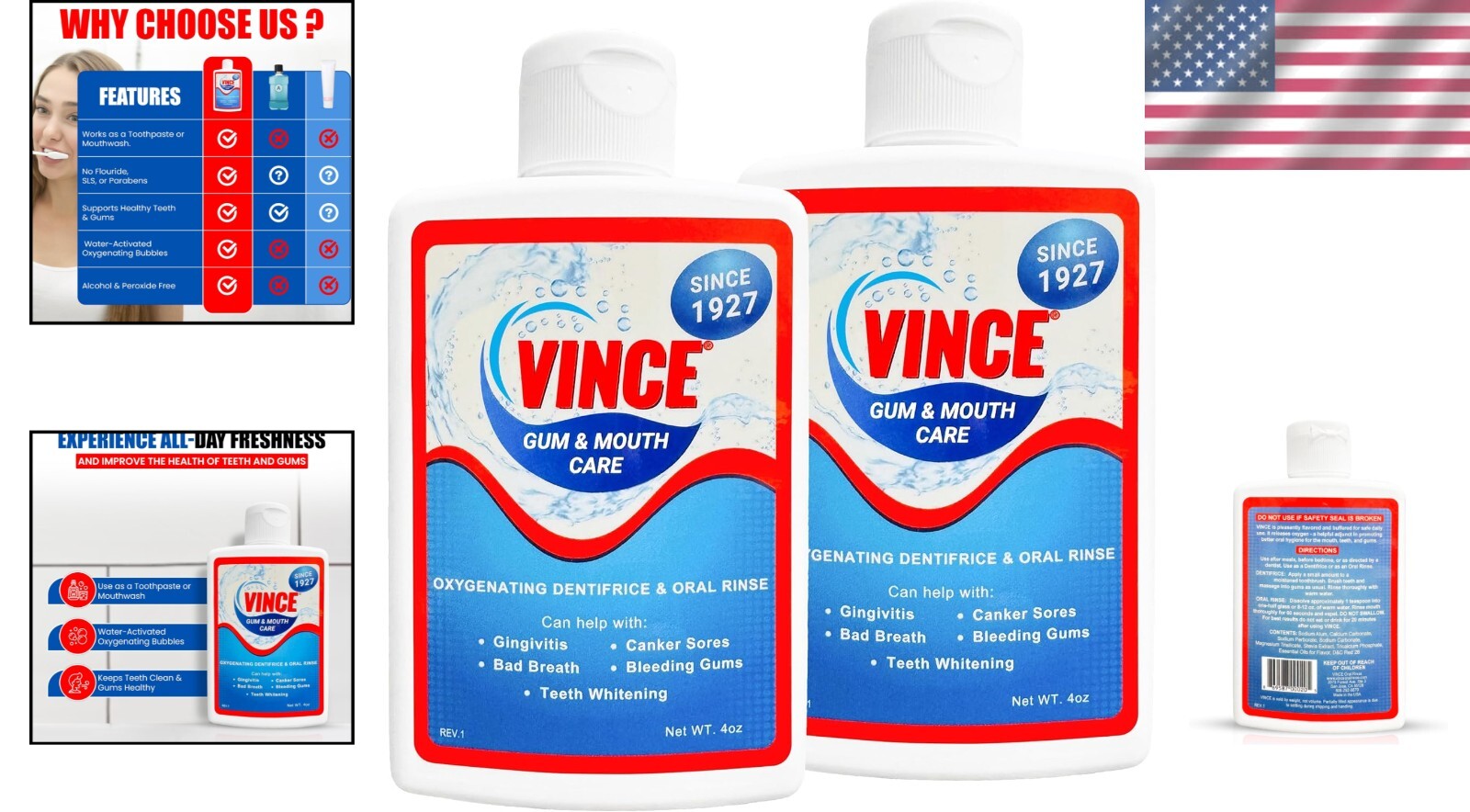 Mild Flavor Oral Rinse Powder for Fresh Breath & Gingivitis Relief - 2 Pack