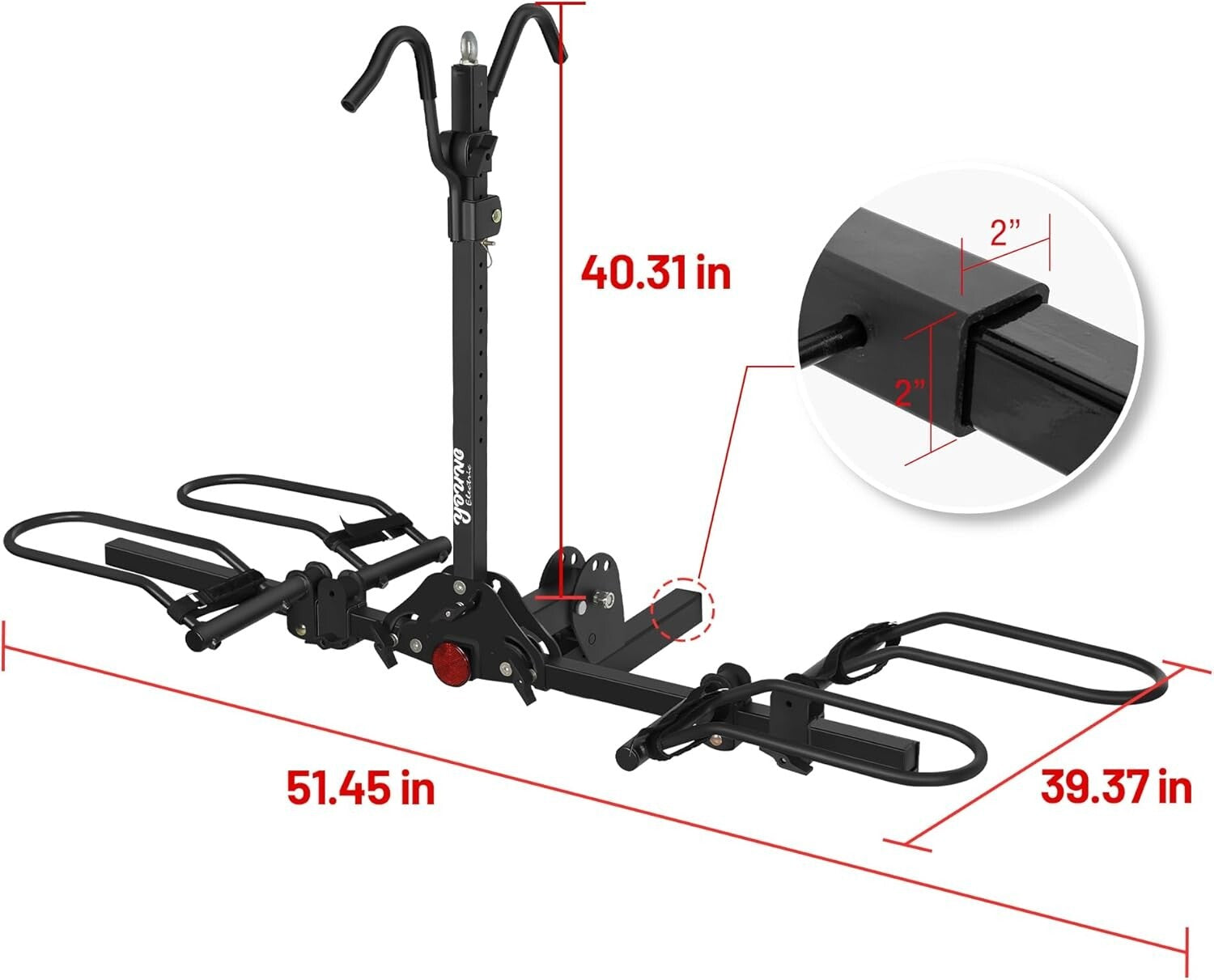 Premium 2-Bike Carrier for Trucks & SUVs - 200lb Capacity with Tilt Feature