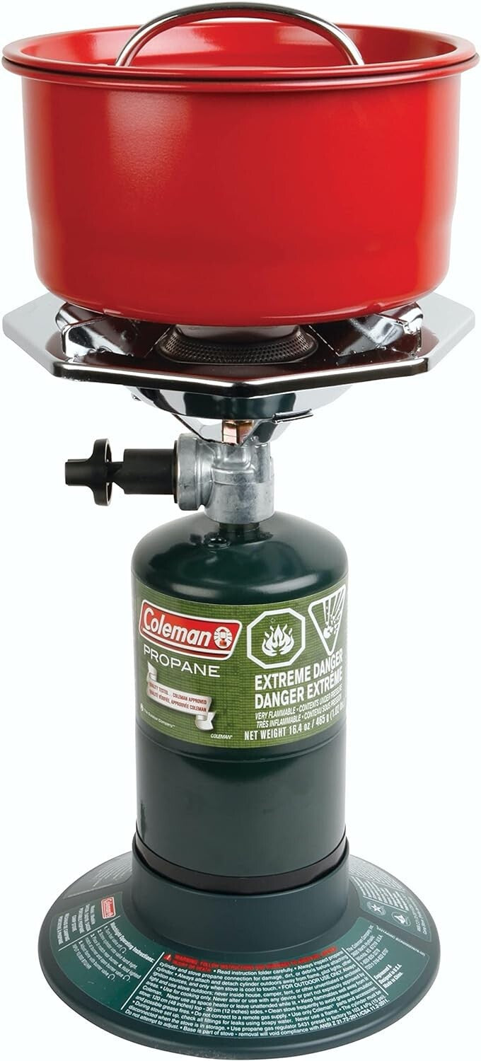 Efficient Camping Stove with 10,000 BTUs & Pressure Regulator for Outdoors