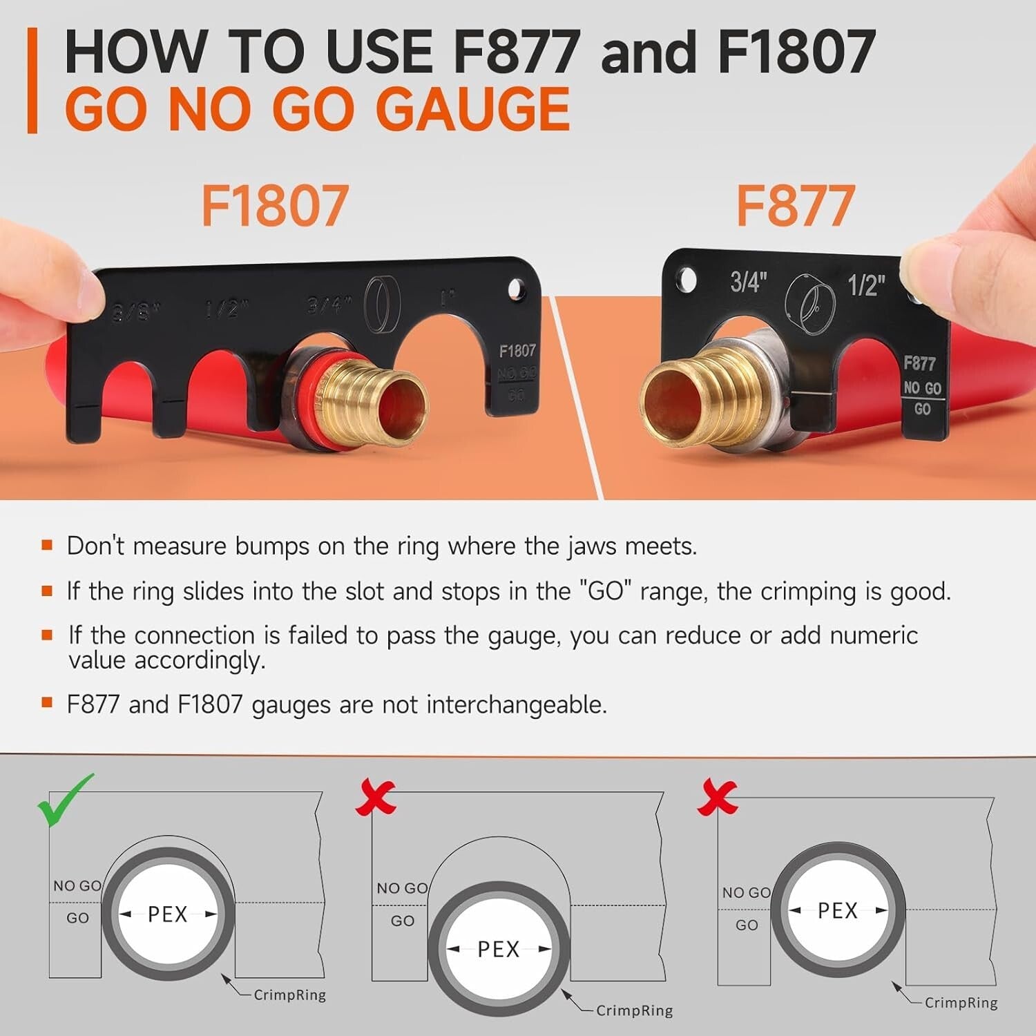 Copper Tube Fittings Crimping Tool with 1/2" - 1" Jaws for Leak-Free Connections