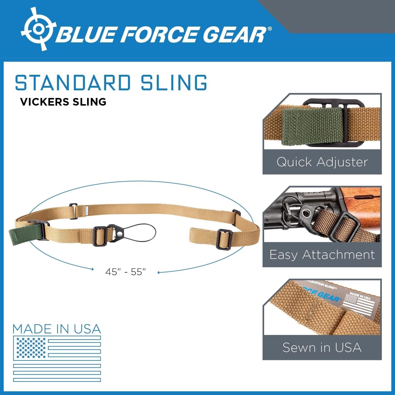 Universal Adjustable 2 Point Sling for AK | Enhanced Comfort & Stability