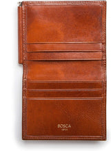 Load image into Gallery viewer, Men's Wallet with Spring-Loaded Money Clip &amp; 6 Card Slots - Amber Brown