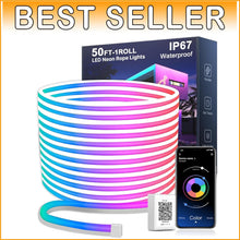 Load image into Gallery viewer, 50FT Waterproof RGB Neon LED Rope Lights with Remote &amp; App Control for Home D...