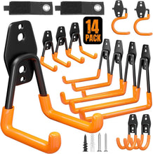Load image into Gallery viewer, 14-Pack Adjustable Garage Hooks for Maximum Tool Organization - Easy Install