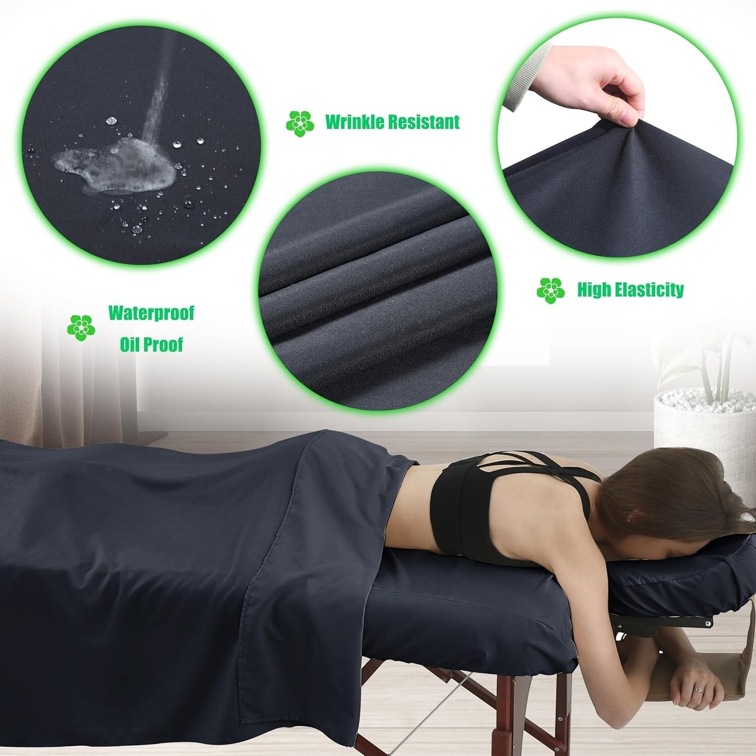 Versatile Waterproof Massage Table Sheet Set - 3 Pieces for Every Application
